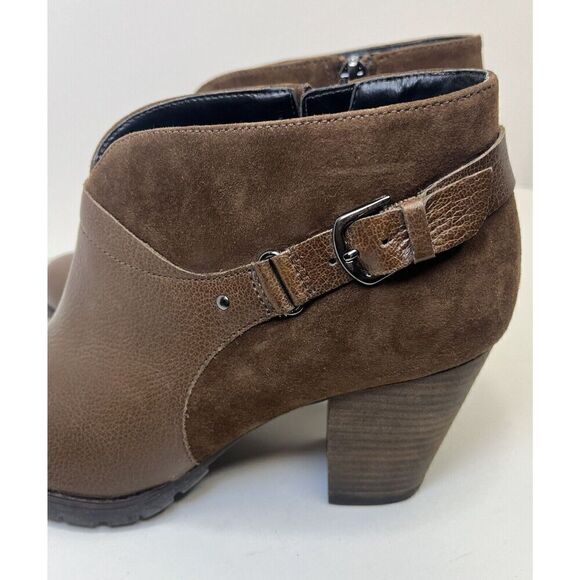 Clarks NWOB Mission Parker Bootie Brown Leather Suede Women’s Size 9.5M - Picture 6 of 12